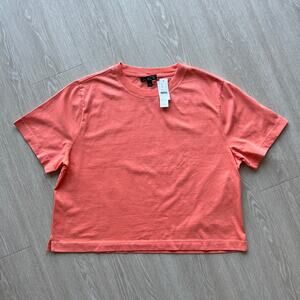 J Crew Relaxed Premium Weight Cropped T-Shirt Womens Large